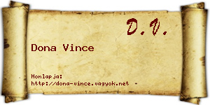 Dona Vince névjegykártya